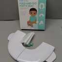 Frida Baby Fold-and-Go Portable Potty Seat for Toilet, Foldable Travel Potty Seat for Toddler, Fits Round & Oval Toilets, Non-Slip Base, Handles, Includes Free Travel Bag (Small)