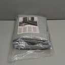 LAMIT Greyish Blue Linen Sheer Curtains 84 inch for Bedroom, Linen Textured Light Filtering Drapes Bronze Grommet Boho Panels for Farmhouse/Living Room, 2 Panels, 52 x 84 Inch
