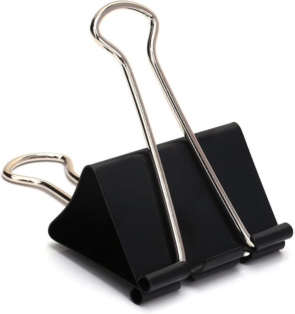 Extra Large Binder Clips 2.4 Inch (24 Pack), Upgrade Giant Paper Clips Big Clips Paper Clamps for Office and Home Supplies, Black
