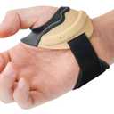 VELPEAU CMC Thumb Brace for Arthritis Pain and Support, with High Elasticity and Anti Slip Wrist Strap, Comfortable Thumb Splint Stabilizer for Osteoarthritis for Women and Men (Khaki, Right Hand, XS)