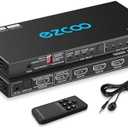 4K@120Hz HDMI 2.1 Switch 4 in 1 Out with Audio Extractor VRR ALLM HDCP2.3 ARC eARC HDR CEC SPDlF Optical and 3.5mm Audio Out D-o-l-b-y Digital EDID for PS5 Xbox NVIDIA AMD