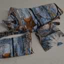 Rustic Daisy Bath Towels Set Blue Brown Floral Farmhouse Spring Country 3 Piece Bathroom Towel Set(1 Luxury Bath Towel 1 Hand Towel 1 Washcloth) Soft Absorbent Decorative Kitchen Shower Towel