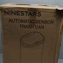 NINESTARS Stainless Steel DZT-50-25 Motion Sensor Trash Can, Large, 50liters, Silver