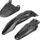 Motorcycle Fender Set Shock Front Rear Mudguard Fender Protector Compatible with Talaria Sting MX3 MX4 Electric Dirt Bike Imitation Carbon Fiber