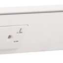 18" White TR Angle Power Strip, White receptacles