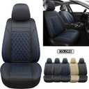 Car Seat Covers Front Pair,Universal Fit for Most Cars,SUV,Sedans and Pick-up Trucks,Automotive Faux Leather Vehicle Cushion Covers(Front Pair,Black/Blue)