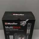 Mueller Multistick 5-in-1 Immersion Blender Handheld, 12 Speed Hand Mixer - Turbo Boost, Heaviest Duty Copper Motor, Titanium Blades Hand Blender, Milk Frother Wand, Whisk, Beaker, Chopper, Grey (Gray)