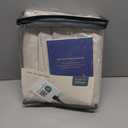 100% Blackout Shield Linen Blackout Curtains for Bedroom 84 Inches Long, Back Tab/Rod Pocket Living Room Drapes, Thermal Insulated Blackout Curtains 2 Panels Set, 50" W x 84" L, Cream