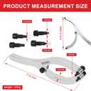 11.8 Inch Heavy Duty Gland Nut Wrench Set | Adjustable Spanner Wrench for 2-9" Hydraulic Cylinders | Includes 5/32", 1/4", 5/16", 3/8" Pins & Gloves