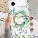 SCORPIFY for iPhone 17 Air Case [Compatible with MagSafe] with Summer Meadow Floral Design, Cute Clear Flower Magnetic Phone Cover for Women Girls, [Non Yellowing] Slim Bumper with Gold Accents