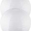 2 Pack White Round Paper Lanterns, 19.68" Large Hanging Paper Lantern Lamp, Chinese/Japanese Paper Pendant Lampshade for Party Decoration, Wedding, Home Decor Paper Ceiling Lampshade