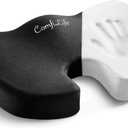 ComfiLife Premium Comfort Seat Cushion - Non-Slip Orthopedic 100% Memory Foam Coccyx Cushion for Tailbone Pain - Cushion for Office Chair Car Seat - Back Pain & Sciatica Relief (Black)