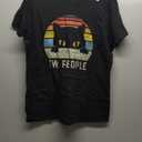 Ew People Retro Cat Funny Vintage Anti Social Introvert T-Shirt (Small, Black)