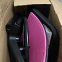 BestOffice Drafting Chair Tall Office Chair Adjustable Swivel Rolling Mesh Height with Lumbar Support Arms Footrest Mid Back for Adults Standing Desk Drafting Stool (Pink)