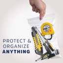 GPI - 6 Mil, Extra Heavy-Duty, 6" x 9" Clear Plastic Reclosable Zip Bags, Quart Puncture-Resistant, Strong Resealable Poly Bags, With Lock Zipper Seal, For Screws, Nuts, Bolts & Constuction, 100 Count