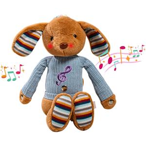 Lumio Musical Stuffed Animal Plush Toy with Lights & Sounds - Cute Interactive Toy for Newborns, and 3 6 12 to 48 Months (Puppy)