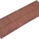 Bath Mat Bathroom Runner Long Large Rugs Floor Wood Shower Bathtub Waterproof Non Slip Accessories 16x34 Inch Easy to Clean, Natural, 1 pc (Striped Walnut)