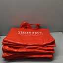 Red Tote Bags Set of 6, Bulk Pack Grocery Shopping Travel Business Activities advertisement Reusable Bag