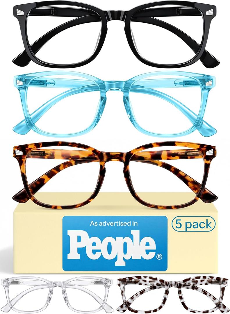 CCVOO Reading Glasses for Women/Men, Eyeglasses, Blue Light Readers for Women/Men, Computer Eye Glasses, Cheaters  *C1 Mix, 0.0 x