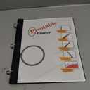 INFUN 1 Inch Telescoping 3 Ring Binder - 1PCS-WhiteFlexible Binders with Customizable Front Cover and Clear Catalog Pocket, 1Inch Rings, 225 Sheet Capacity