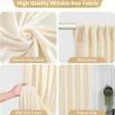 24x10FT Champagne Backdrop Curtains for Wedding Parties, Wrinkle Free Polyester Photography Backdrop Drapes for Wedding Baby Shower Birthday Parties Stage Background Stand Decorations 4x10ft,6 Panels, W4' X H10'