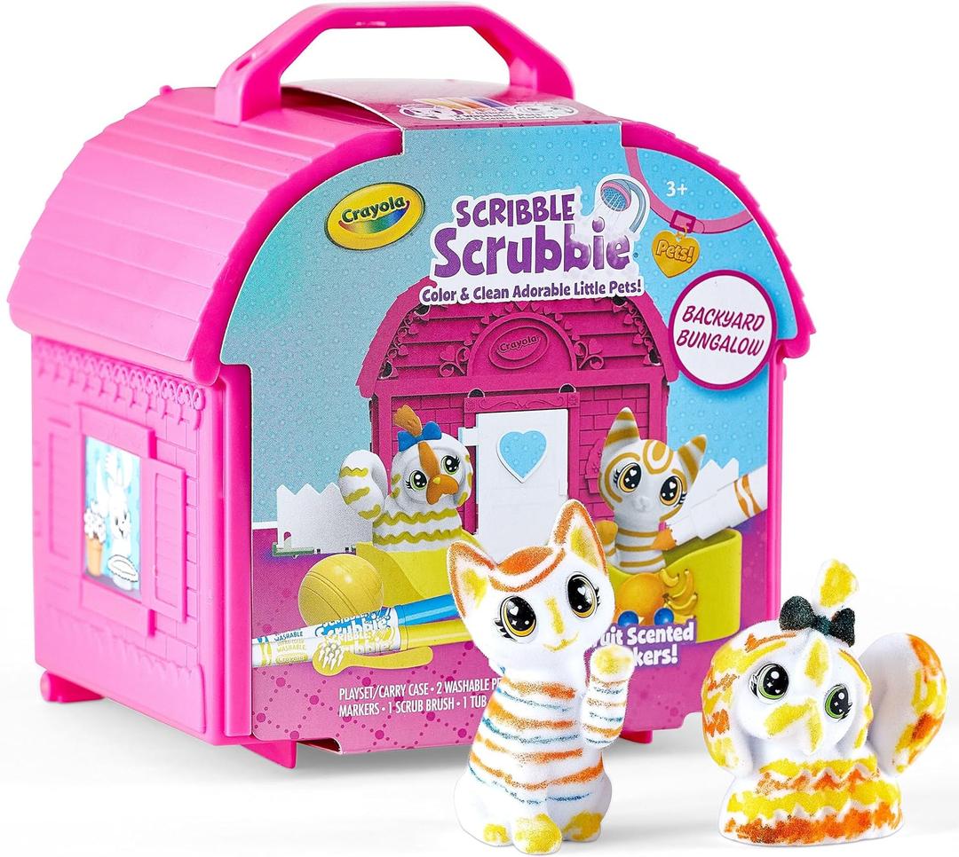 Crayola Scribble Scrubbie Pets, Backyard Playset, Toys For Girls & Boys, Gifts For Kids, Ages 3+