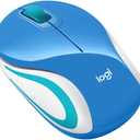 Logitech Wireless Mini Mouse M187 Ultra Portable,1000 DPI Optical Tracking, 3-Buttons, PC/Mac/Laptop - Palace Blue