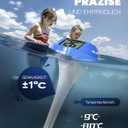 BALDR Pool Thermometer Floating Easy Read, Solar Digital Pool Thermometer with Dual Large Screens, IPX7 Water Temperature Gauge for Inground Above Ground Pools & Spas (Darkblue)