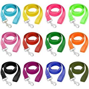 AMFOSNEL 12 Pcs Dog Leashes for Small Medium Large Dogs, 6FT Lead Short Dog Leash with Swivel Hook for Walking, Training, Hiking, Rescues, Grooming, Shelter, Outdoor 7 Pieces Missing