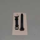 Wearlizer Leather Bands Compatible with Samsung Galaxy Watch 8 Band 40mm 44mm/Watch 8 Classic 46mm, Dressy Designer Slim Leather Strap Wristband Accessories with D-Shape Metal Buckle for Women (Black/Black)