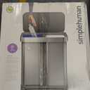 simplehuman 58 Liter / 15.3 Gallon Rectangular Dual Compartment Recycling Step, Brushed Stainless Steel with Soft-Close Plastic Lid Kitchen Trash Can