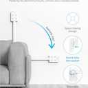 Electrical Outlet Extender Stick with USB Ports(2 USB C), 180 Rotating Extendable Wall Plug with 4 AC Outlet, Adjustable 17.7"-27" Extendable Power Strip Stick for Behind Couch, Desk and Bed