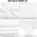 4 x 4 Pack Square Table Cloth 52x52 Inch White Tablecloth Machine Washable Fabric Polyester Table Cover for Dining, Buffet Parties, Picnic, Events, Weddings and Restaurants White