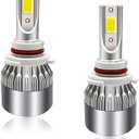 2PCS 9005/HB3 Car LED Light, 6000K 3800LM Super Bright Auto Fog Light, Plug & Play High and Low Beam Bulb, Waterproof Headlight Replacement, Lighting Car Accessories (White)