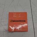 BRONZEDOG Leather Cat Collar with Removable Bells Non Breakaway Kitten QR Tag for Girl Boy (9" - 12" Cats/Mini Dogs, Black & Silver)