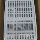 Lyellfe Plastic Dish Drying Rack, Bottle Dryer Holder with Cover Lid and Removable Drainboard, White Utensil and Cup Holder for Kitchen Counter, Dish Dryer Shelf, Medium Size