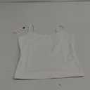 PINKMSTYLE Women's Basic Double Lined Scoop Neck Tank Tops Adjustable Cami Tank Summer Sleeveless Tops (White) S