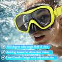 Relaxweex 3 Pcs Adult Youth Swim Goggles with Nose Cover Elastic Strap View Clear Waterproof for Snorkeling Diving Swimming