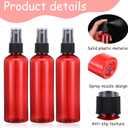90 Pack 4oz Plastic Spray Bottles Bulk, Reusable Refillable Fine Mist Empty Mini Spray Bottles, Travel Size Small Sprayer for Essential Oils, Perfume, Cleaning Solutions (Amber)