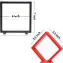 Eco-Fused 3D Transparent Floating Frame - Set of 5 - Suspension Display Case for Collectibles, Memorabilia, Decorations - Holders for Coins, Jewellery, Medals, Gemstones (Multicolored) (5 pack - Multicolors (Black, Red, White), Mulicolor)