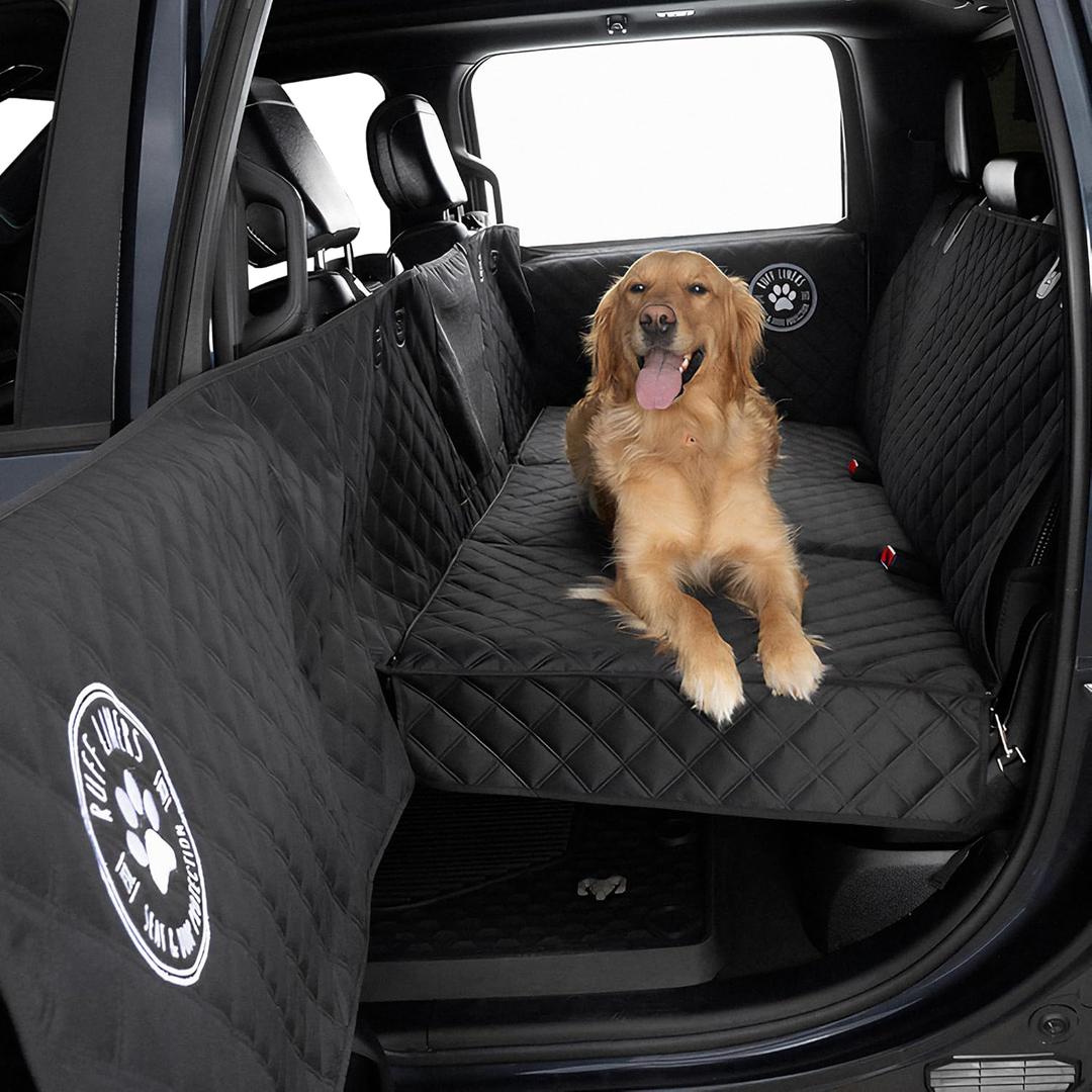 Back Seat Extender for Dogs, Large 2024 Version  Make More Room for Your Pup  Waterproof, Door Protection, Machine-Washable & Holds Up to 400 lbs  Sturdy Back Seat Pet Cover for Dogs (Full-Size Trucks)