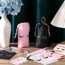 Reginary 60 Pieces Eyelash Cosmetic Bags Mini Small Lash Aftercare Bag Shampoo Bath Bags Plastic Organizer Jewelry Storage Gift Bag Pack for Travel Packaging Small Business, 3 Colors, 4 x 6 Inch