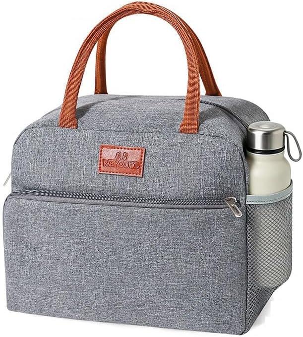 Lunch Box for Women & Men, Reusable Lunch Bag for Work/Office/Travel, Adults, Stylish Tote Bag, Insulated Lunch Box, Durable & Leakproof(Gray)