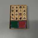 HOWAF Wooden Christmas Stamps for Kids Crafting Card Making, Stamps Pack for DIY Painting Christmas Party Bag Fillers Favor Supplies Xmas, with Ink Pad