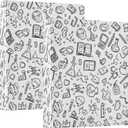 Science Supplies White 1.5 Inch 3 Ring Binder with Clipboard Round Basic Binders Holds Holds 200 Sheets for Office Supplies Work, OneSize2 (Multicolored)