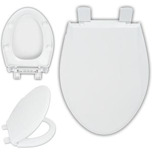MinSha Soft Close Toilet Seat 18.5 In Elongated Seat, Quick Release
