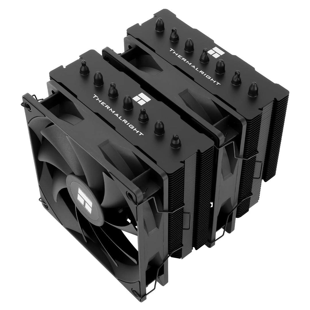 Thermalright Phantom Spirit 120 SE Black CPU Air Cooler,7 Heat Pipes CPU Cooler,Dual 120mm PWM Fans, 25.6dba,for AM4/AM5&Intel 1851/1700/1150/1151/1200, PC Cooler Tower