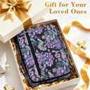 Bible Cover for Women, Large Vegan Leather Bible Case with Shoulder Strap, Mothers Day Christian Gifts for Mom & Wife, Planner Case (Purple)