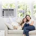 5,000 BTU Smart Window Air Conditioner, 3-in-1 Cool, Dehumidifier & Fan with WiFi, App & Remote Control, 24-Hour Timer, Cools Up to 300 Sq. Ft. – Perfect for Small Bedrooms, Dorms & Home Offices