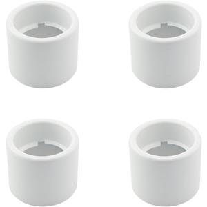 ZYAMY 4PCS Socket Shade Ring Metal Lampshade Sleeve Ring Diameter 1 to 1/2 inch Fixed Glass Shade Replacement Lamp Socket Ring Snap Head Ring Lamp Fixture Matching for Ceramic Sockets White